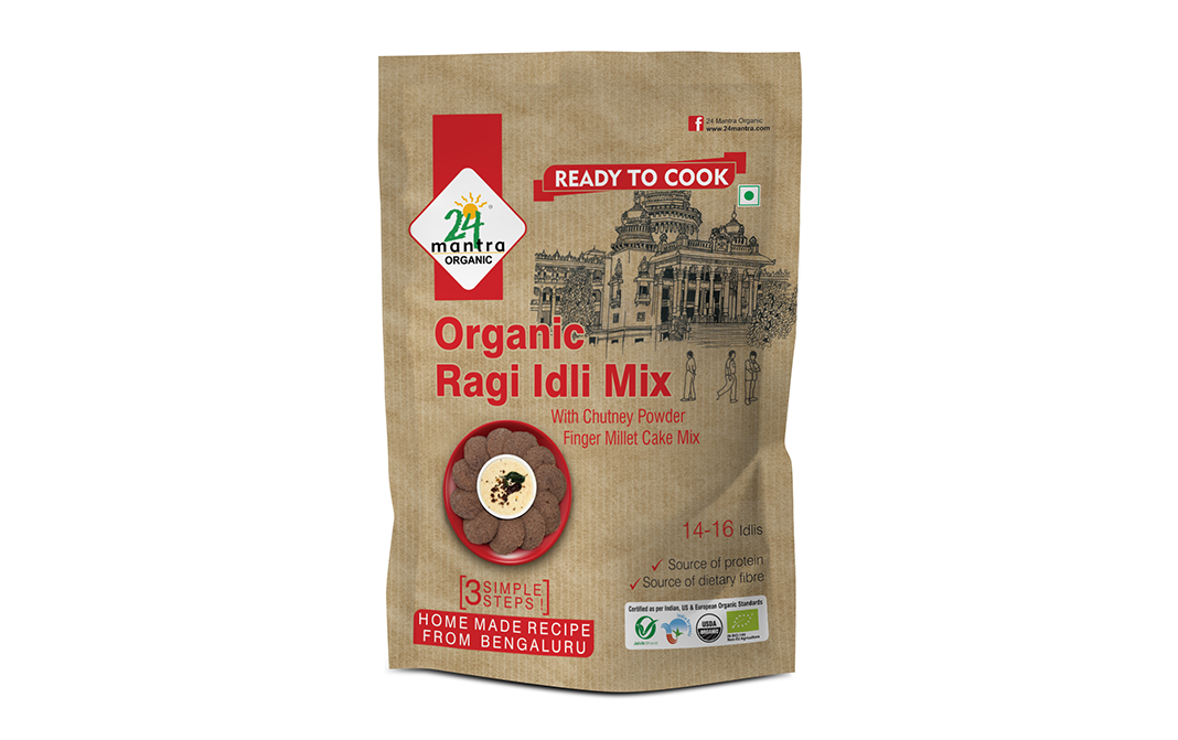 24 Mantra Organic Ragi Idli Mix    Pack  216 grams